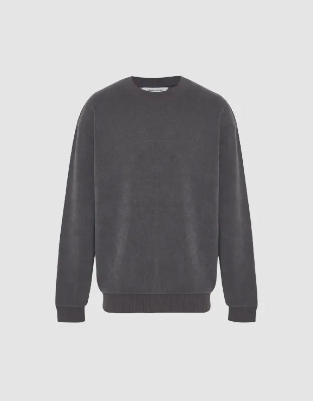 Crew Neck Loose Sweatshirt sold by Urban Revivo