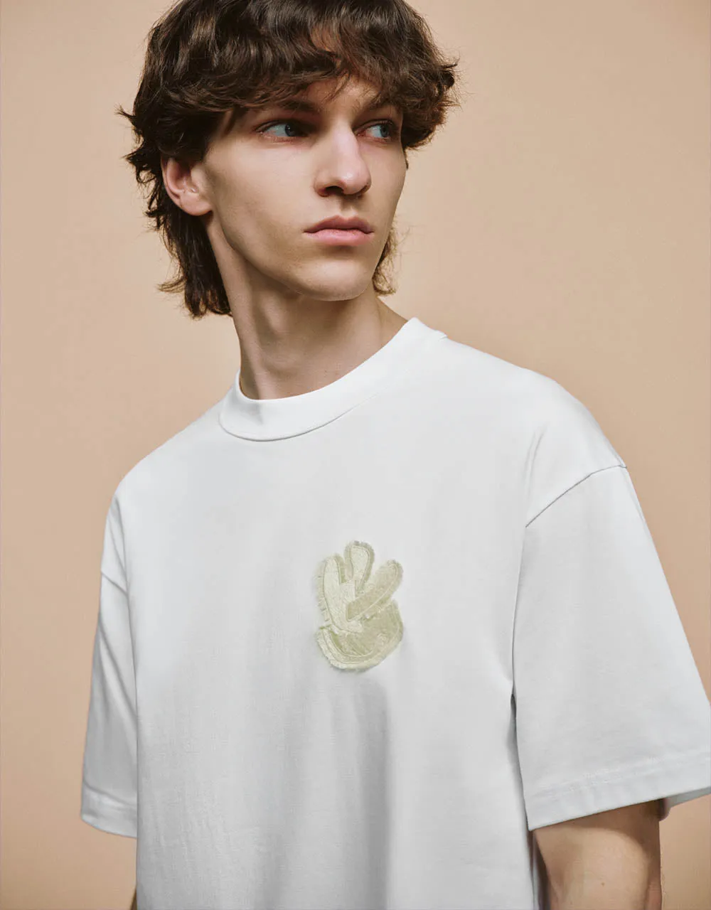 Embossed Crew Neck A-Line T-Shirt sold by Urban Revivo product image thumbnail 3