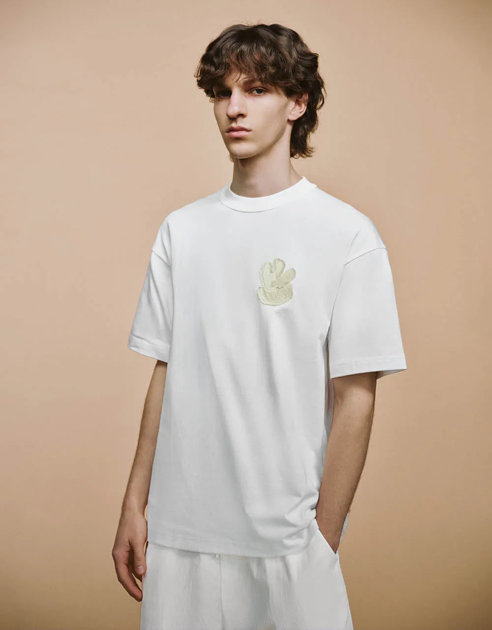 Embossed Crew Neck A-Line T-Shirt sold by Urban Revivo product image thumbnail 2