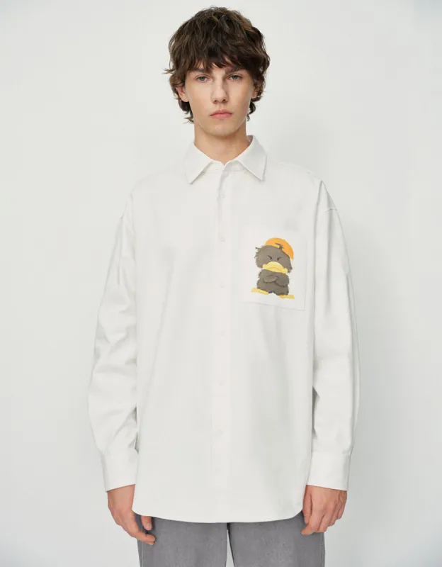 Duck Printed Oversized Shirt sold by Urban Revivo