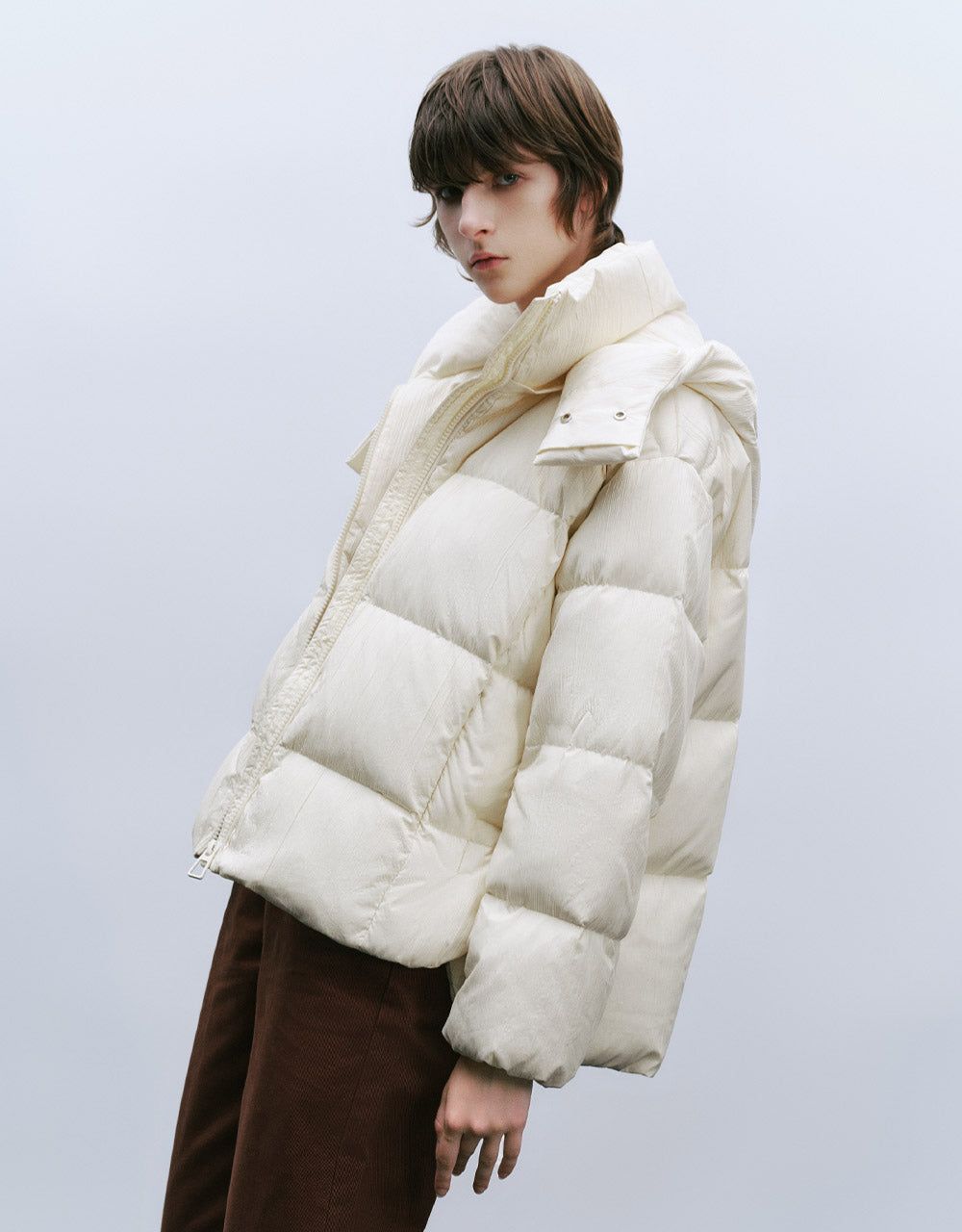 Textured Down Jacket With Hood sold by Urban Revivo product image thumbnail 5