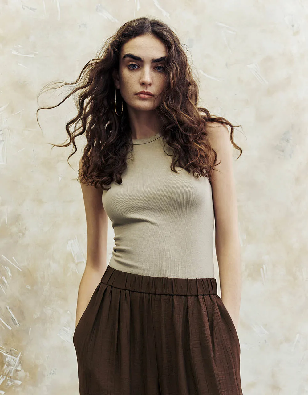 Crew Neck Knitted Tank Top sold by Urban Revivo