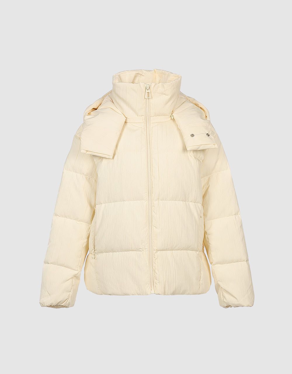 Textured Down Jacket With Hood sold by Urban Revivo product image thumbnail 2