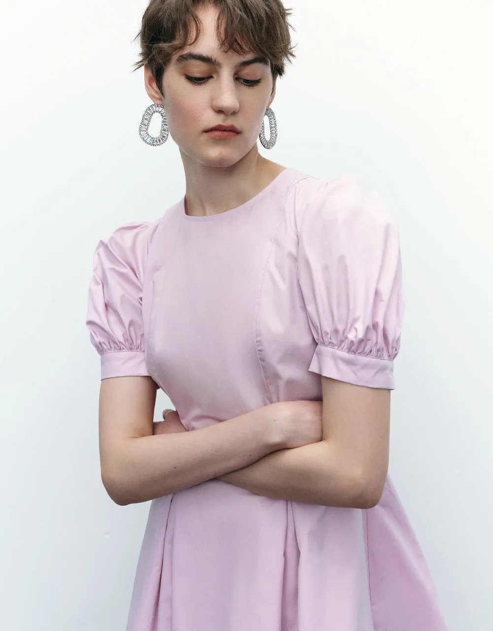 Crew Neck A-Line Dress sold by Urban Revivo product image thumbnail 5