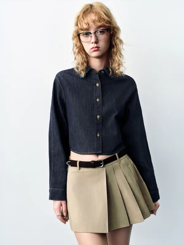 Button Up Loose Denim Shirt sold by Urban Revivo