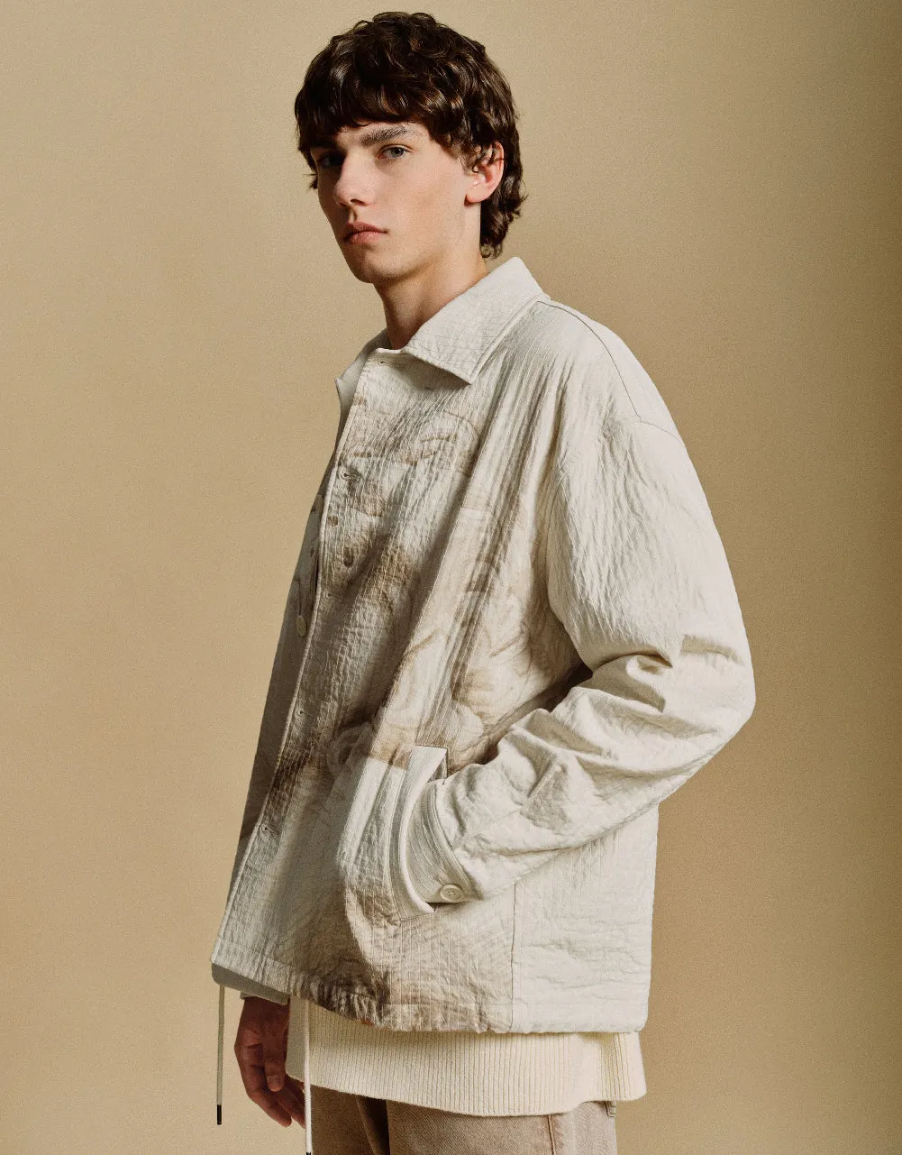 Printed Button Up Jacket sold by Urban Revivo product image thumbnail 3