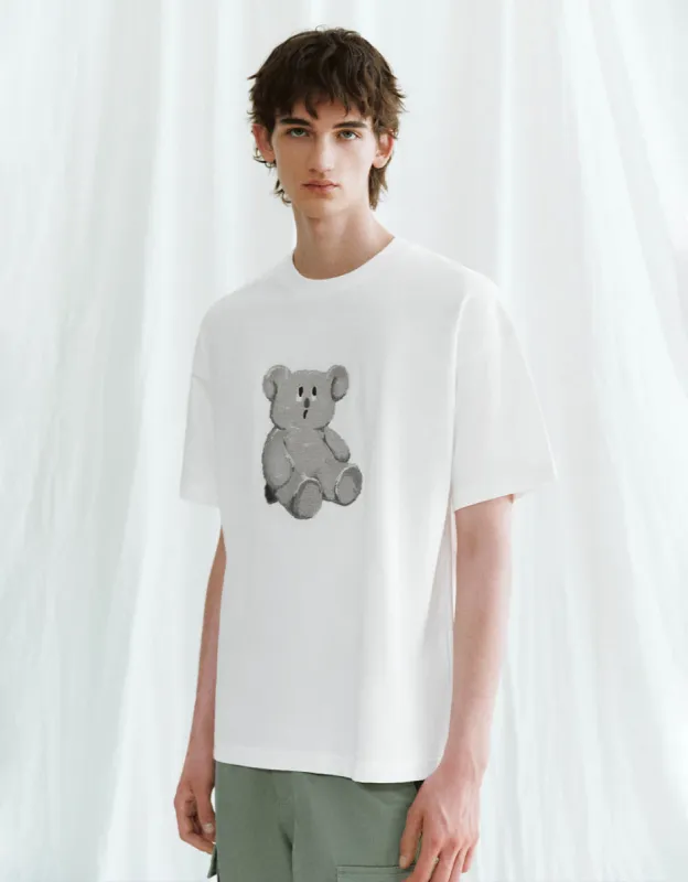 Printed Crew Neck Loose T-Shirt sold by Urban Revivo