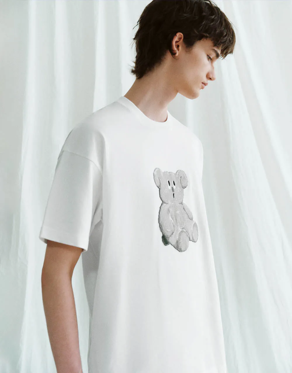 Printed Crew Neck Loose T-Shirt sold by Urban Revivo product image thumbnail 3