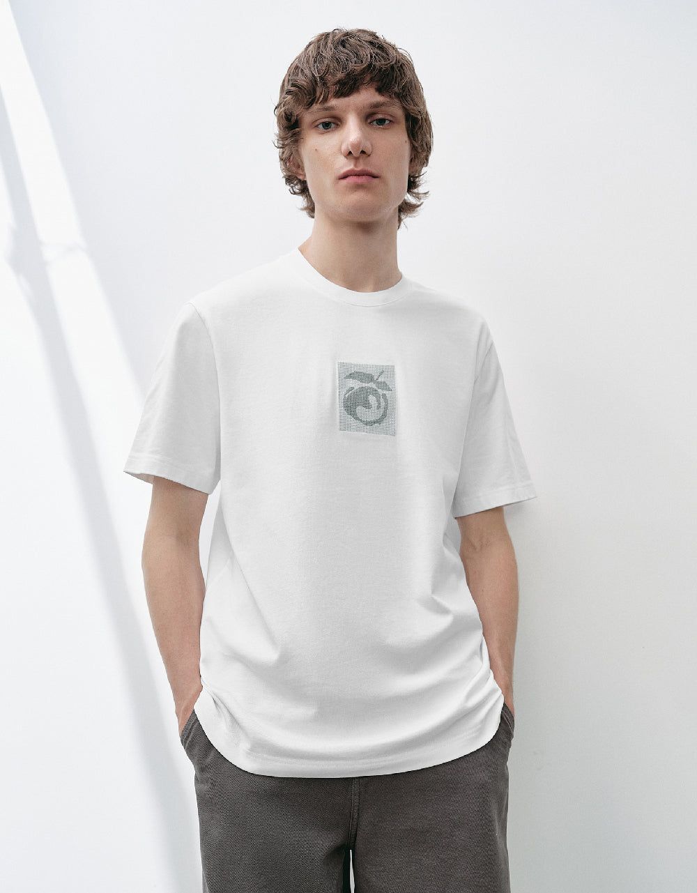 Printed Straight T-Shirt sold by Urban Revivo