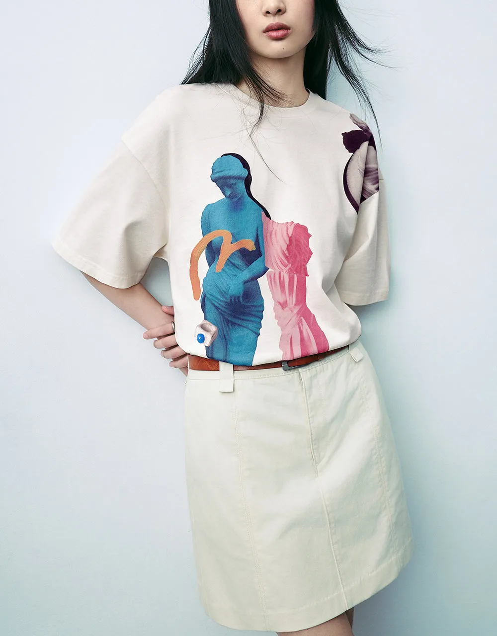 Printed Crew Neck T-Shirt sold by Urban Revivo product image thumbnail 3