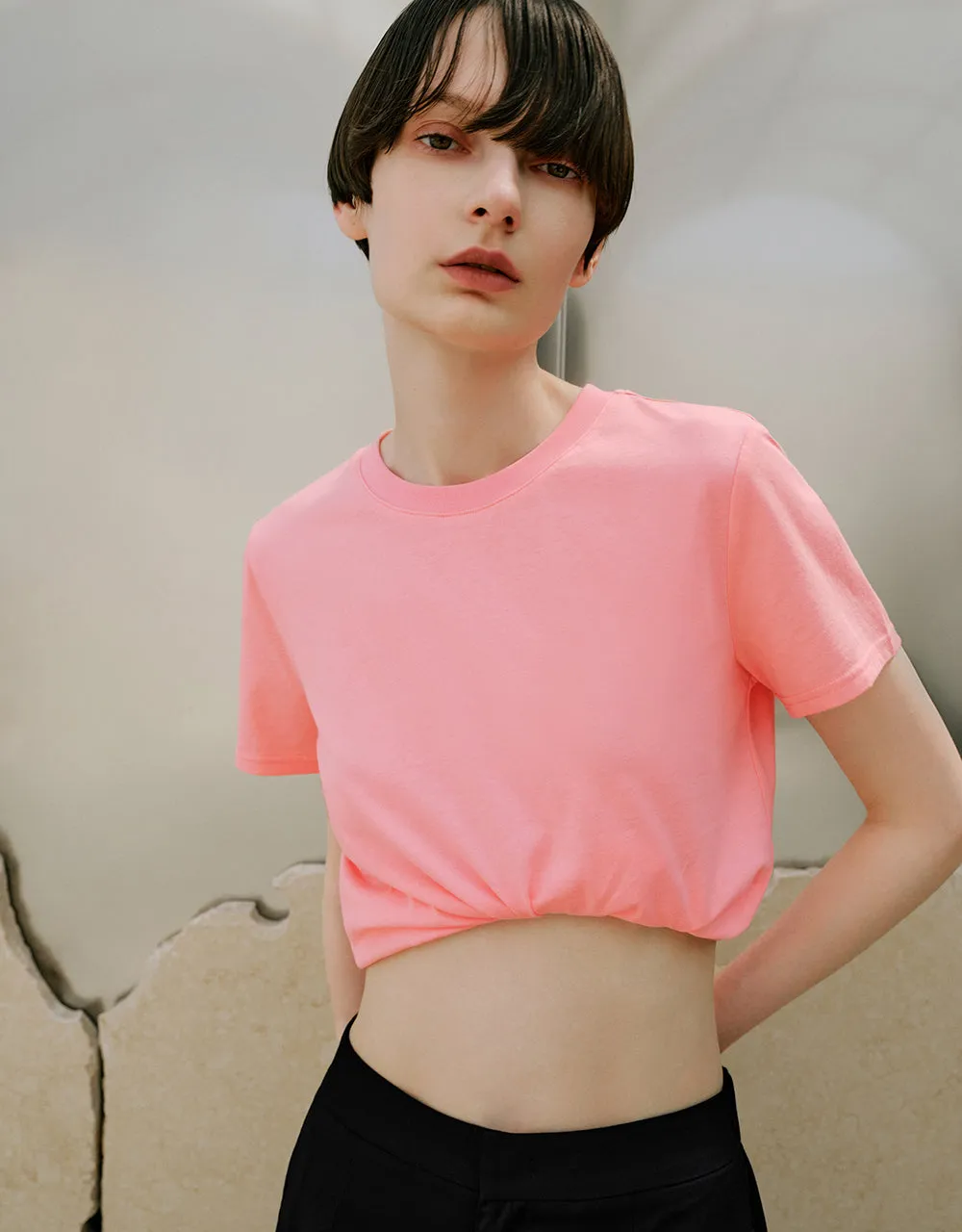 Crew Neck Skinny T-Shirt sold by Urban Revivo product image thumbnail 3