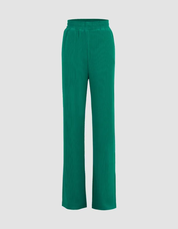 Elastic Waist Straight Pants sold by Urban Revivo
