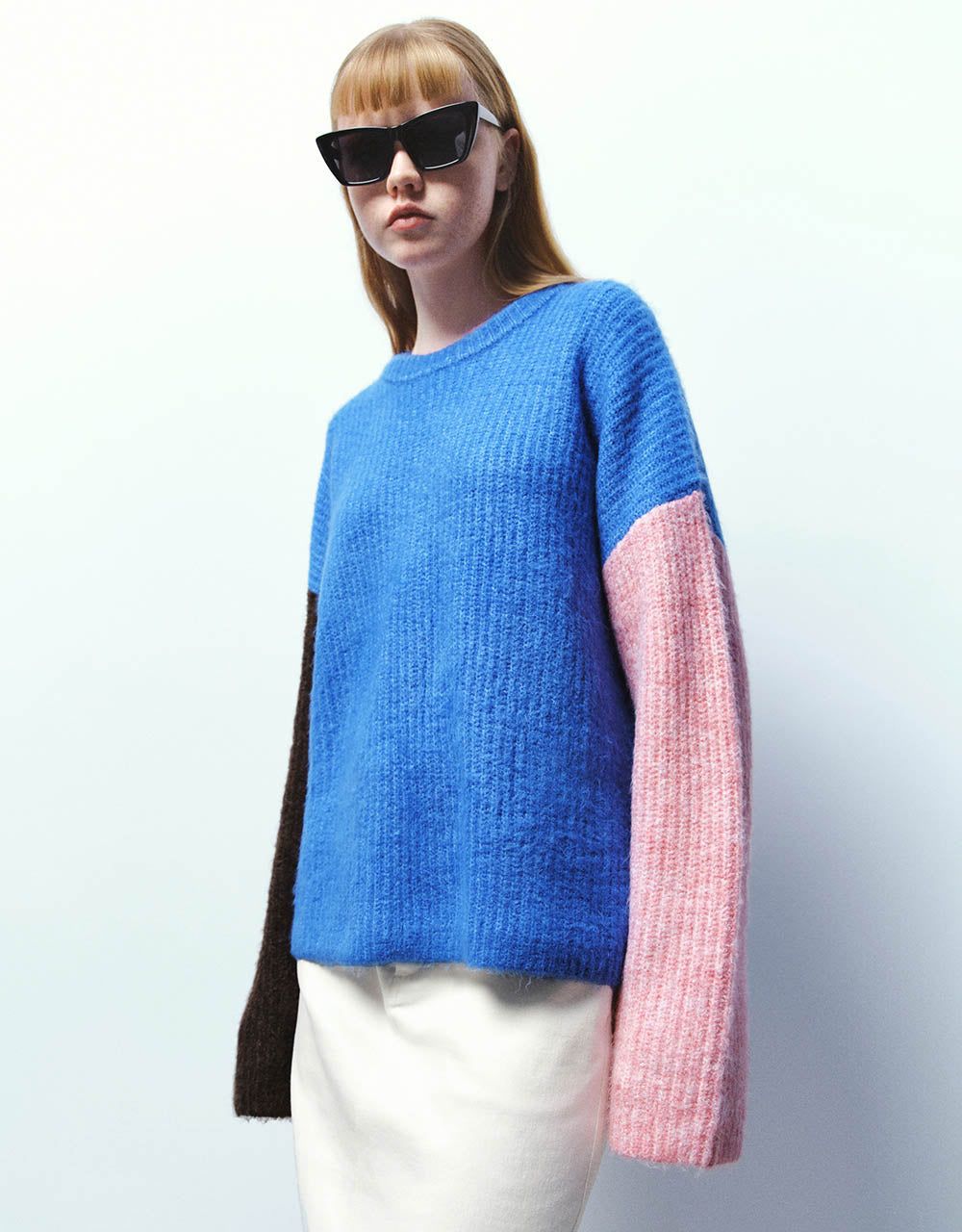 Colorblocks Crew Neck Sweater sold by Urban Revivo