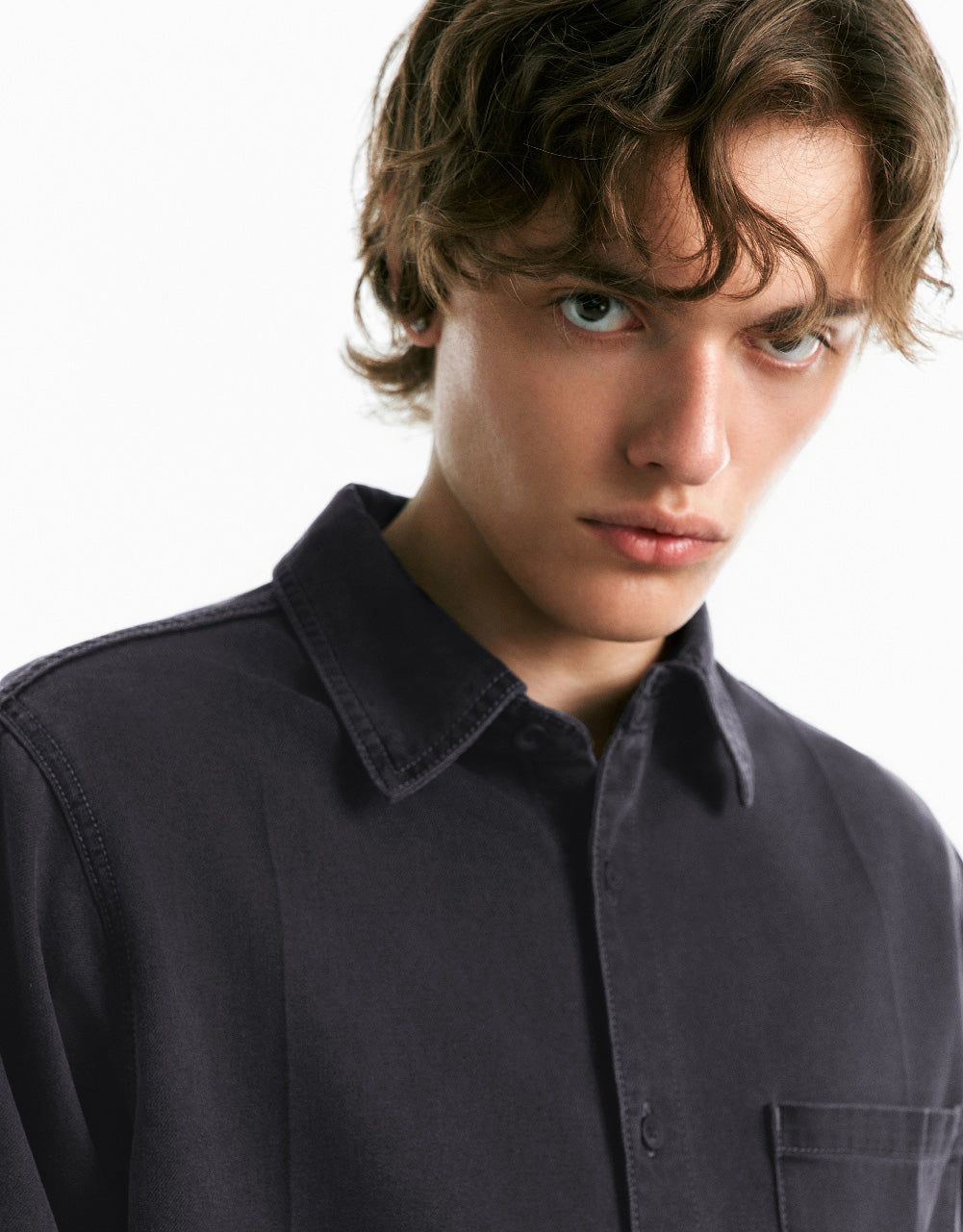 Button Up Denim Shirt sold by Urban Revivo product image thumbnail 5