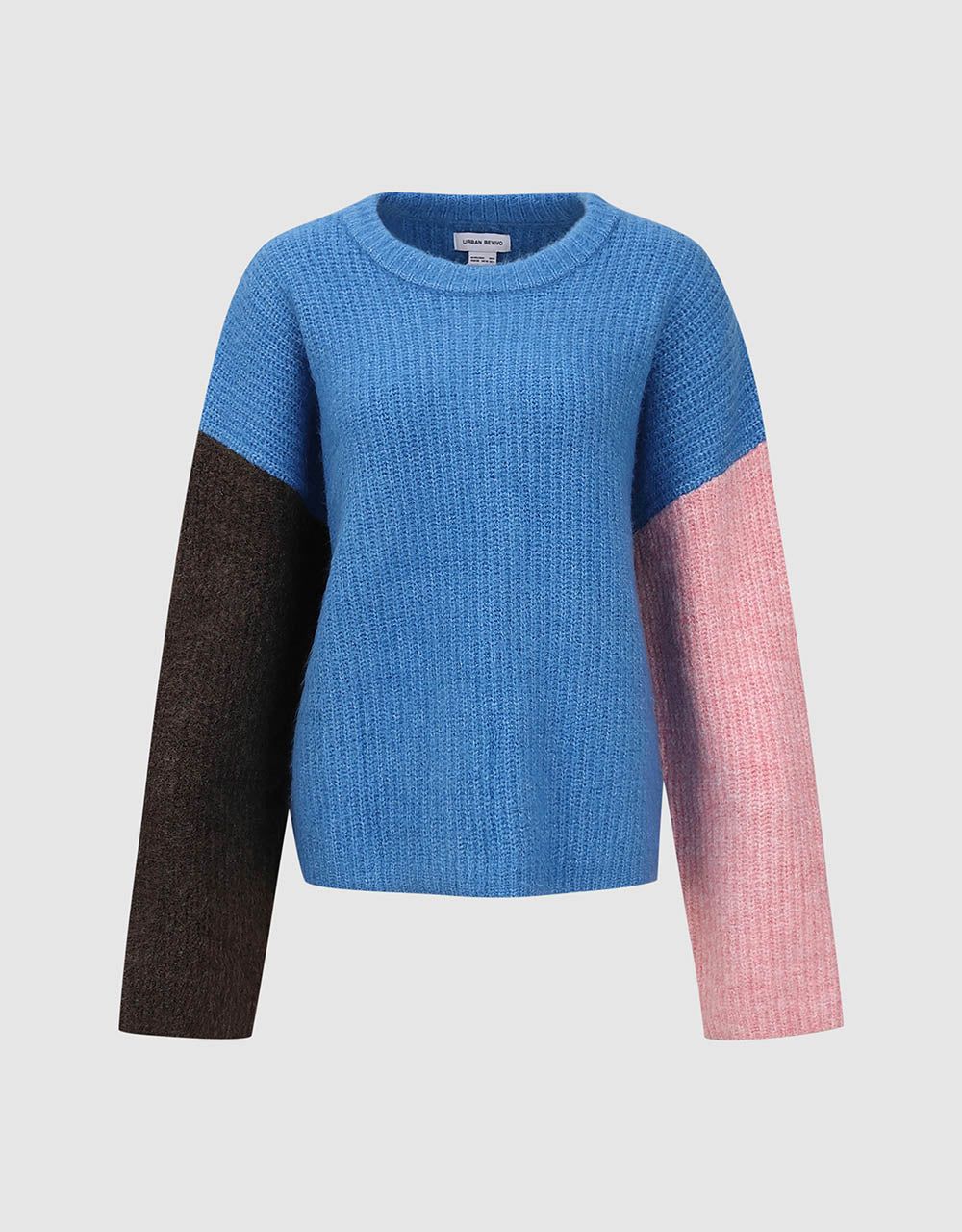 Colorblocks Crew Neck Sweater sold by Urban Revivo product image thumbnail 2
