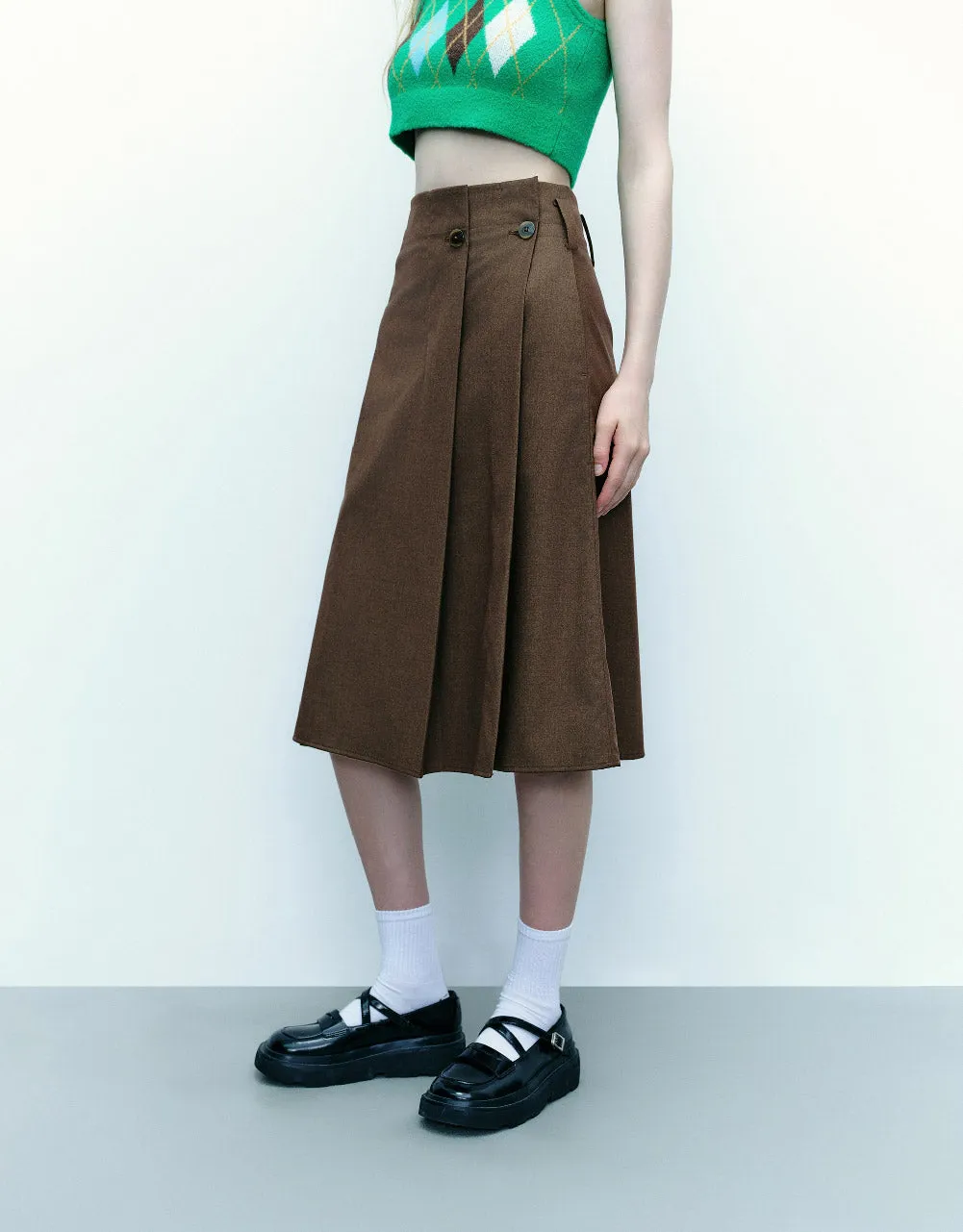 Midi A-Line Skirt sold by Urban Revivo product image thumbnail 4