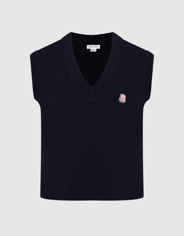 V Neck Sweater Vest sold by Urban Revivo