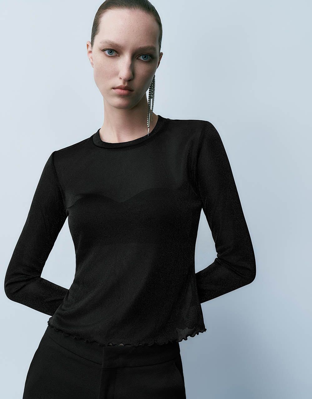 Lettuce Trim Skinny T-Shirt sold by Urban Revivo product image thumbnail 5