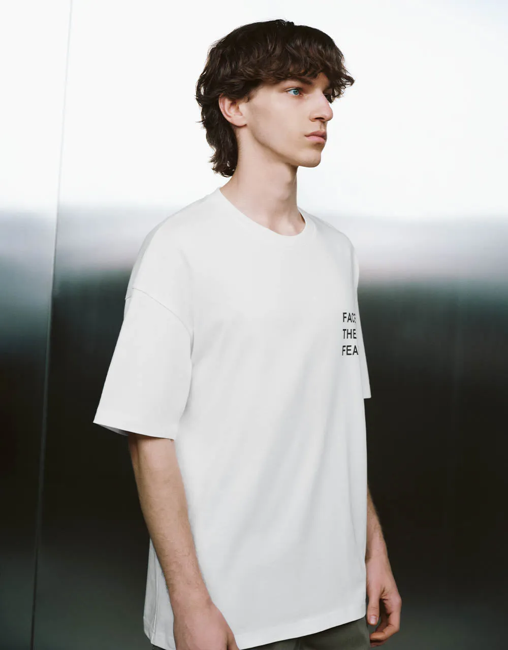 Letter Printed Crew Neck T-Shirt sold by Urban Revivo product image thumbnail 3