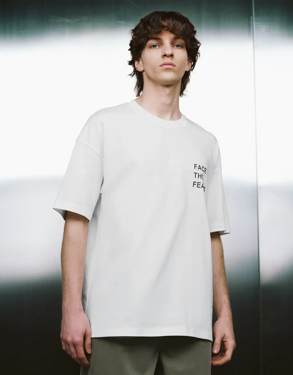 Letter Printed Crew Neck T-Shirt sold by Urban Revivo