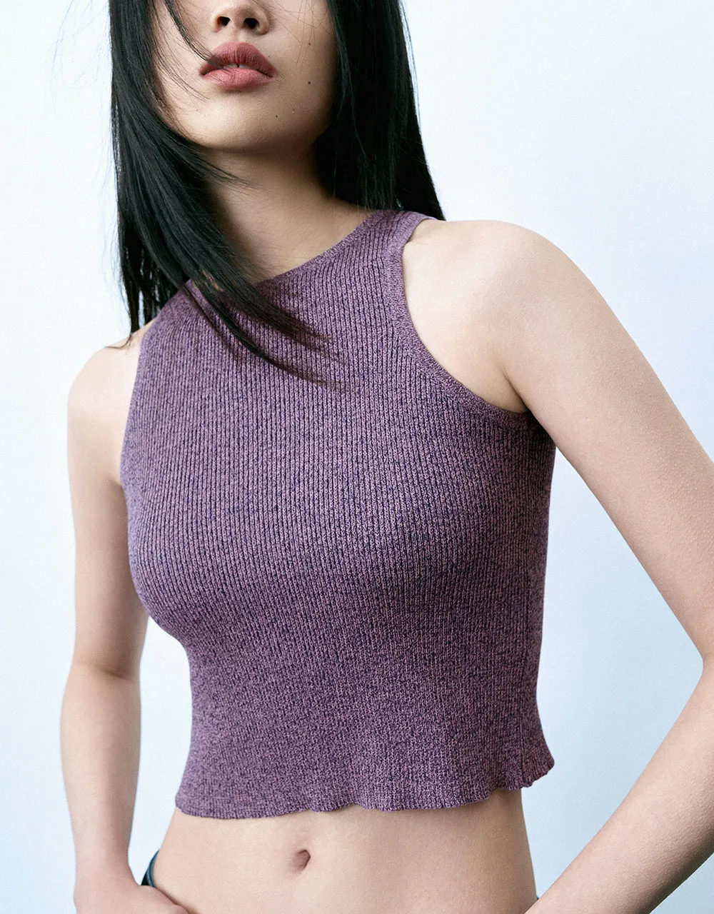 Crew Neck Knitted Tank Top sold by Urban Revivo product image thumbnail 4