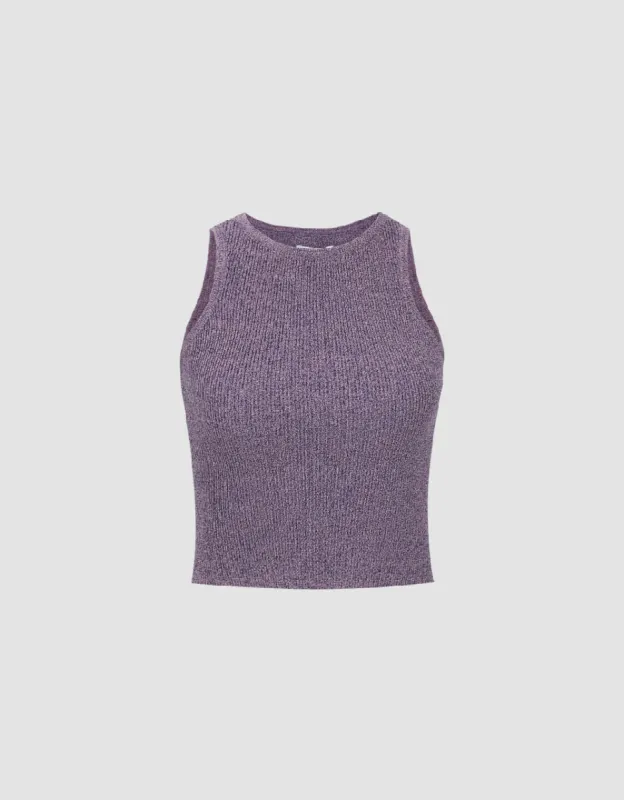 Crew Neck Knitted Tank Top sold by Urban Revivo
