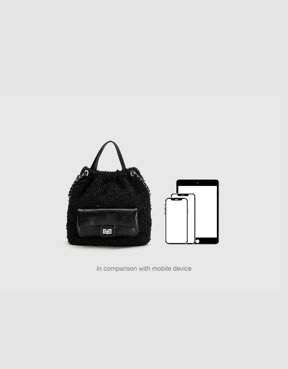 Tweed Chained Backpack sold by Urban Revivo product image thumbnail 2