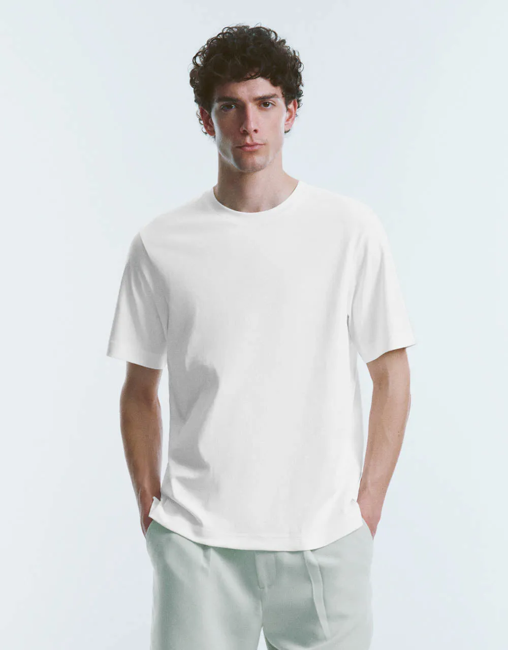 Crew Neck Knitted T-Shirt sold by Urban Revivo