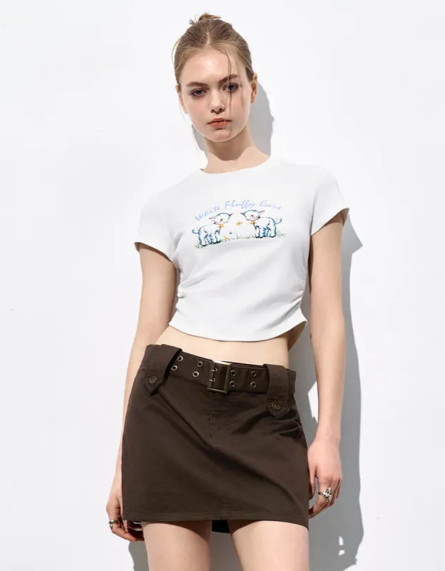 Printed Crew Neck T-Shirt sold by Urban Revivo