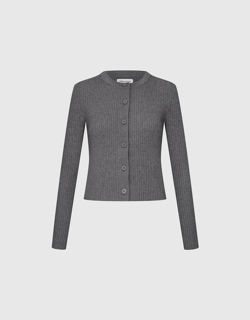 Crew Neck Knitted Cardigan sold by Urban Revivo product image thumbnail 2