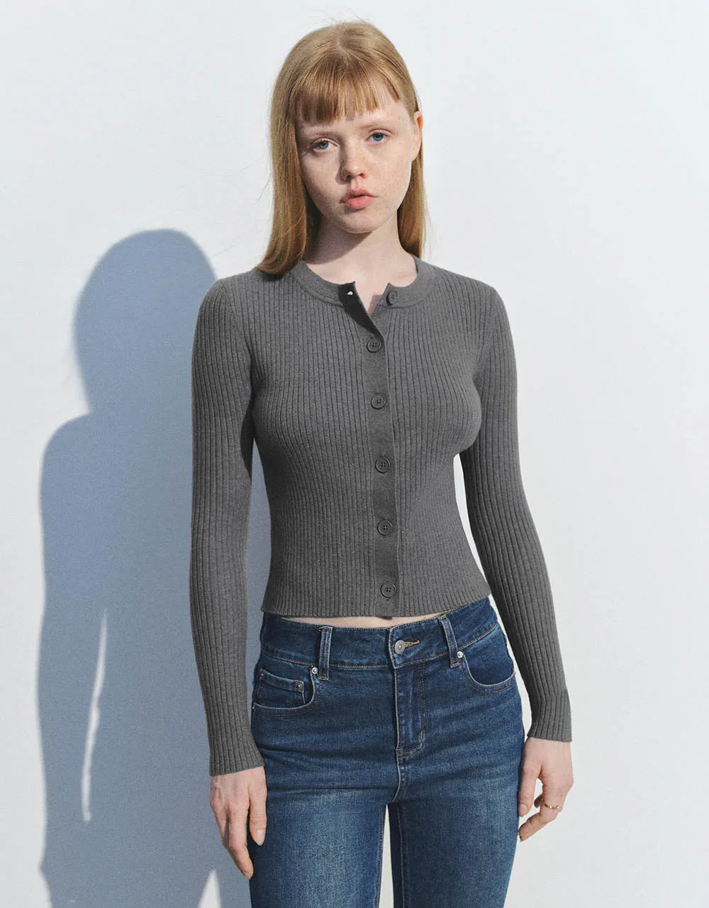 Crew Neck Knitted Cardigan sold by Urban Revivo