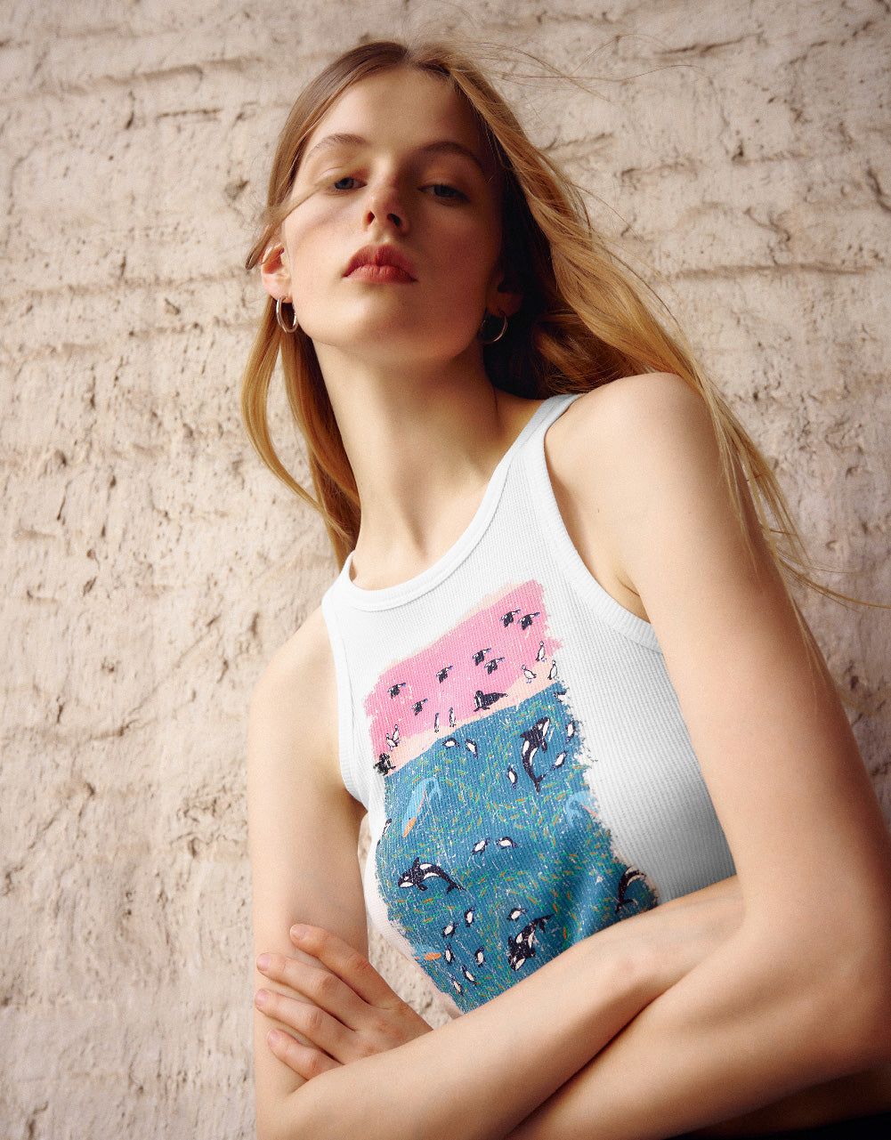 Dolphin Printed Tank Top sold by Urban Revivo product image thumbnail 5