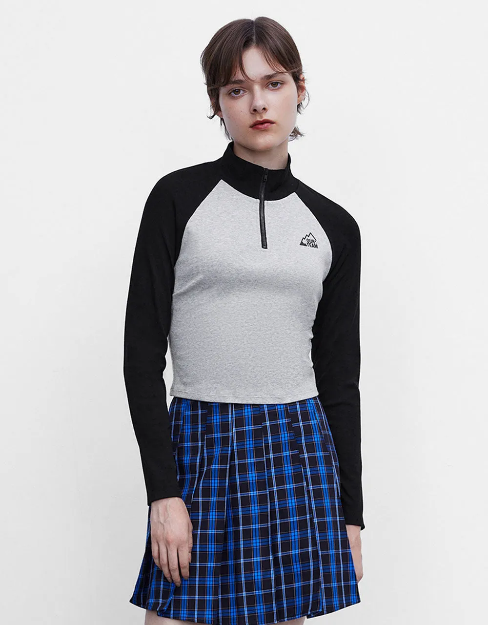 Zip Half Placket Knitted T-Shirt sold by Urban Revivo