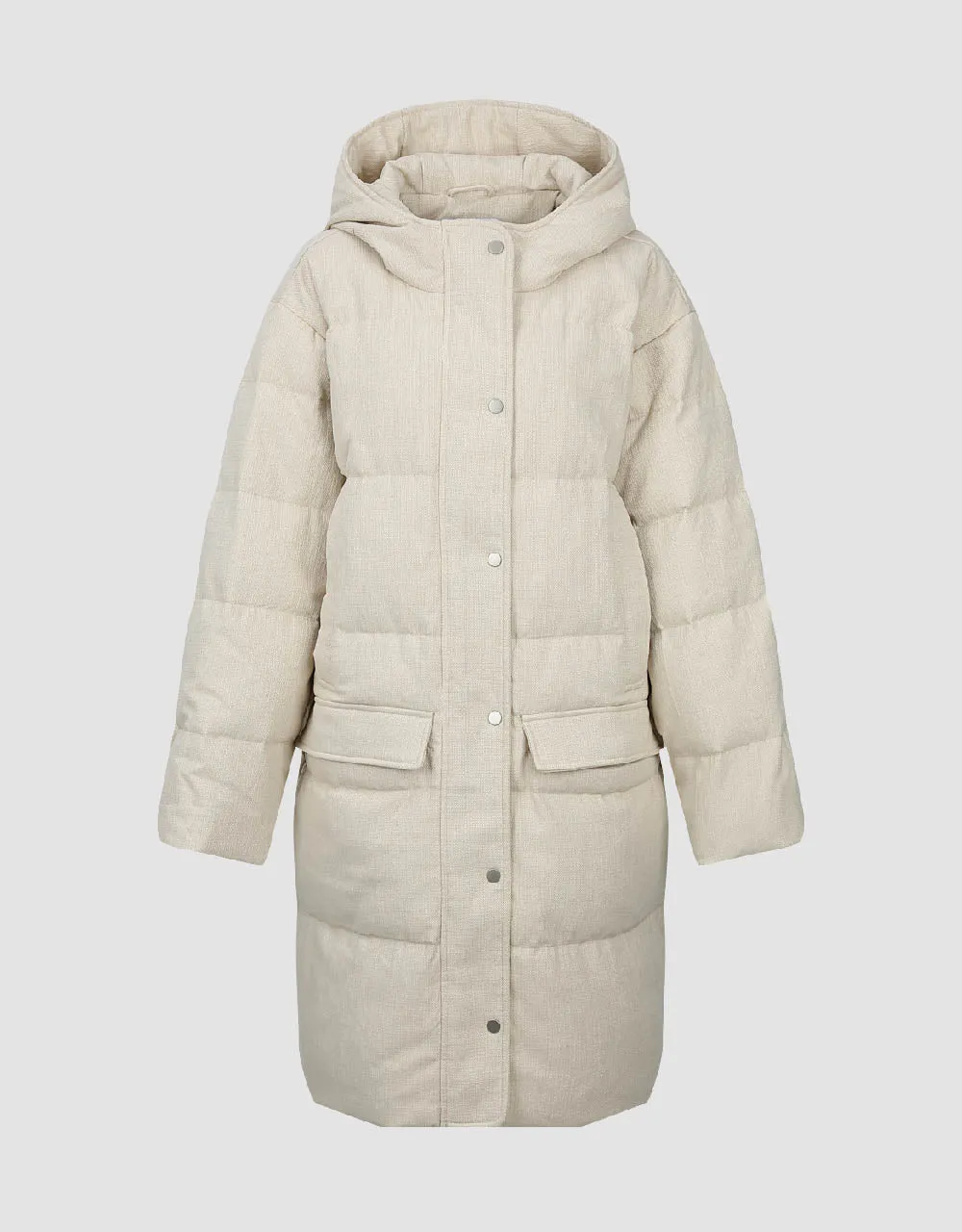 Drop Shoulder Sleeve Hooded Down Jacket sold by Urban Revivo product image thumbnail 2