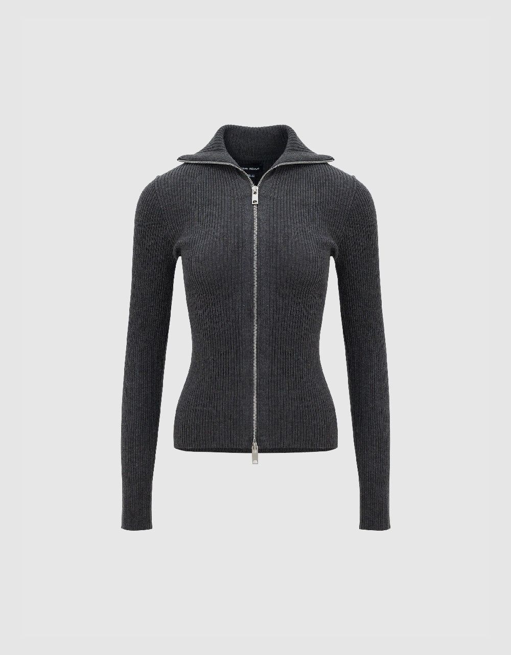 Zipper Front Skinny Knitted Cardigan sold by Urban Revivo product image thumbnail 2