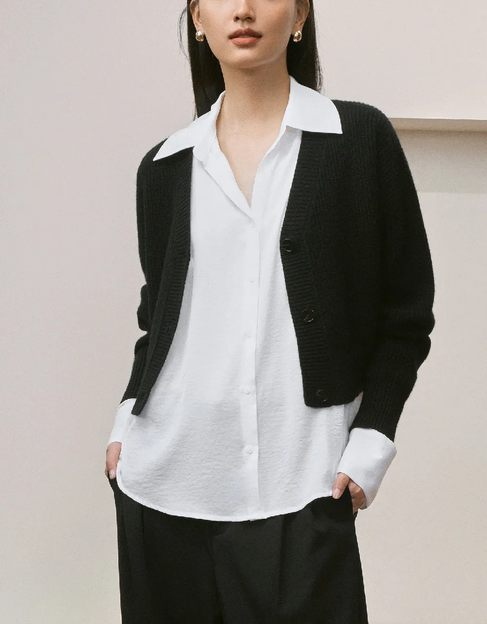 V-Neck Knitted Cardigan sold by Urban Revivo product image thumbnail 2