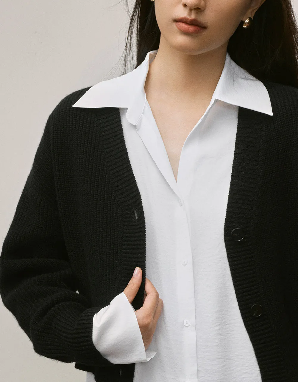 V-Neck Knitted Cardigan sold by Urban Revivo product image thumbnail 5