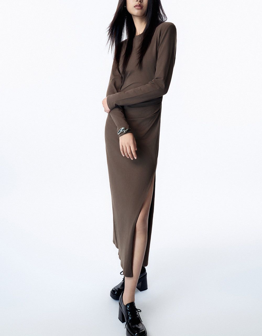 Split Hem Skinny Knitted Dress sold by Urban Revivo product image thumbnail 3