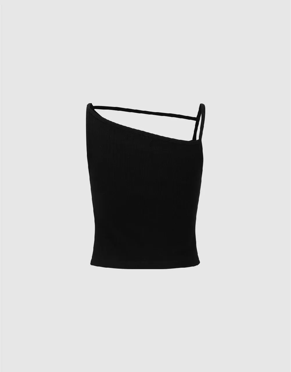 Asymmetric Off-Shoulder Skinny Tank Top sold by Urban Revivo product image thumbnail 5