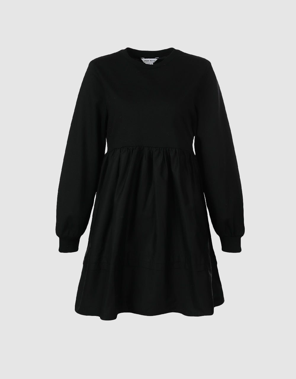 Two-Toned Crew Neck Skater Dress sold by Urban Revivo