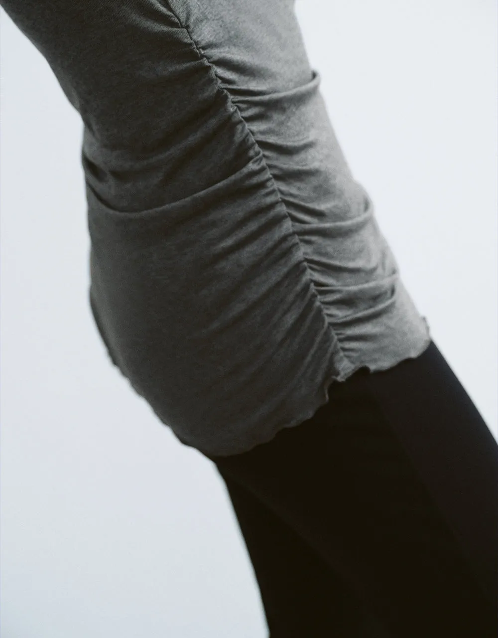 Boat Neck Ruched Skinny T-Shirt sold by Urban Revivo product image thumbnail 4