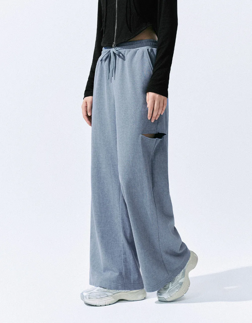 Drawstring Waist Straight Pants sold by Urban Revivo product image thumbnail 4