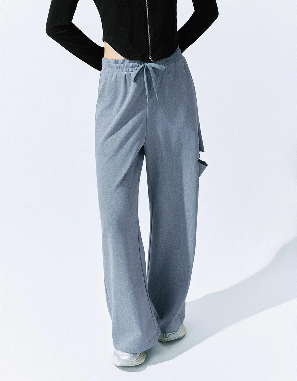 Drawstring Waist Straight Pants sold by Urban Revivo product image thumbnail 2