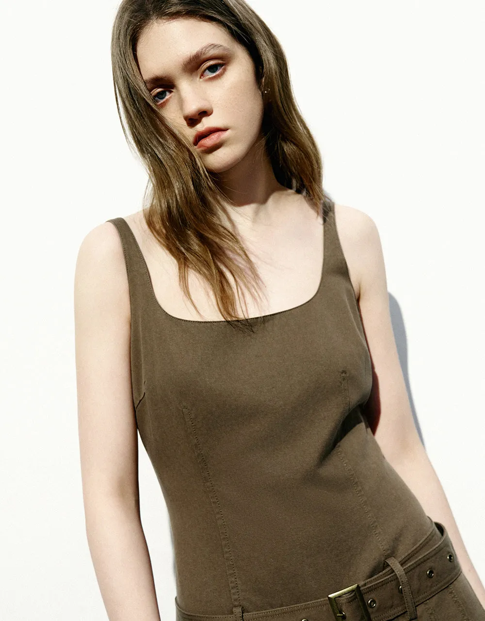 Sleeveless U Neck A-Line Dress sold by Urban Revivo product image thumbnail 4