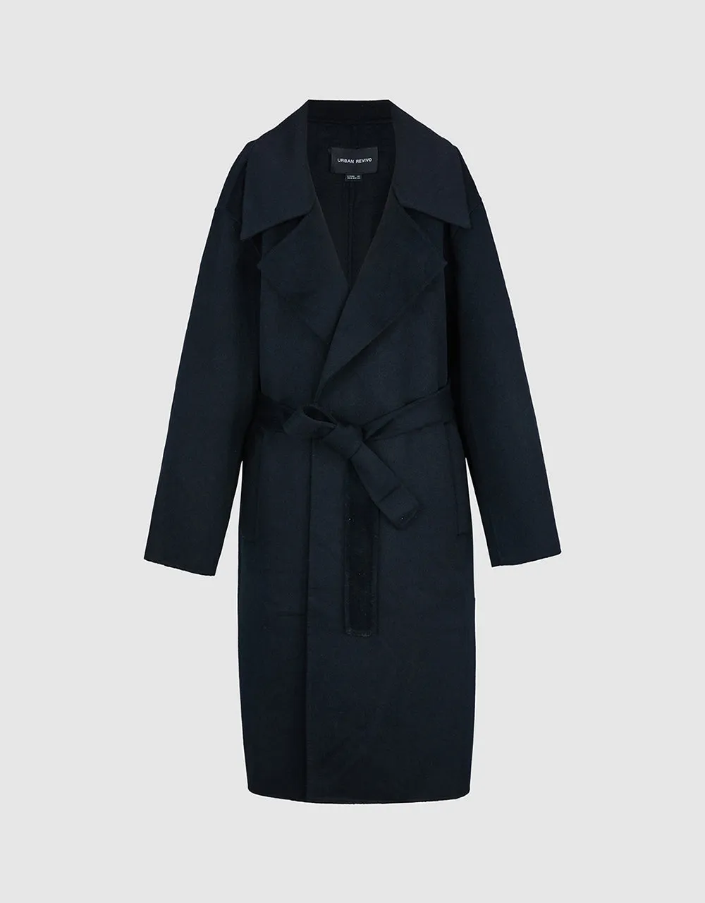 Woolen Long Coat With Belt sold by Urban Revivo product image thumbnail 2