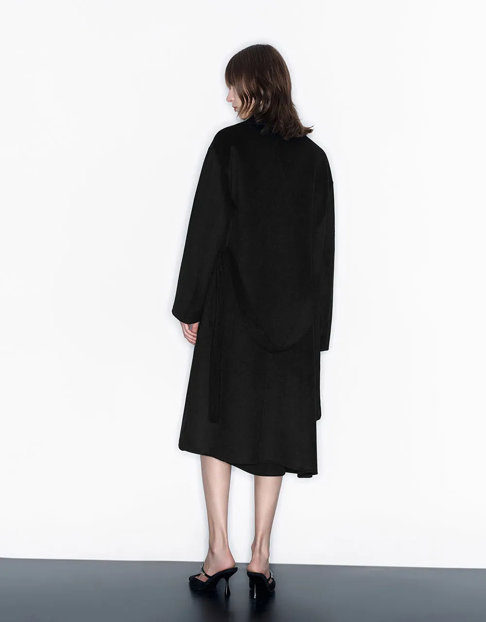 Woolen Long Coat With Belt sold by Urban Revivo product image thumbnail 4