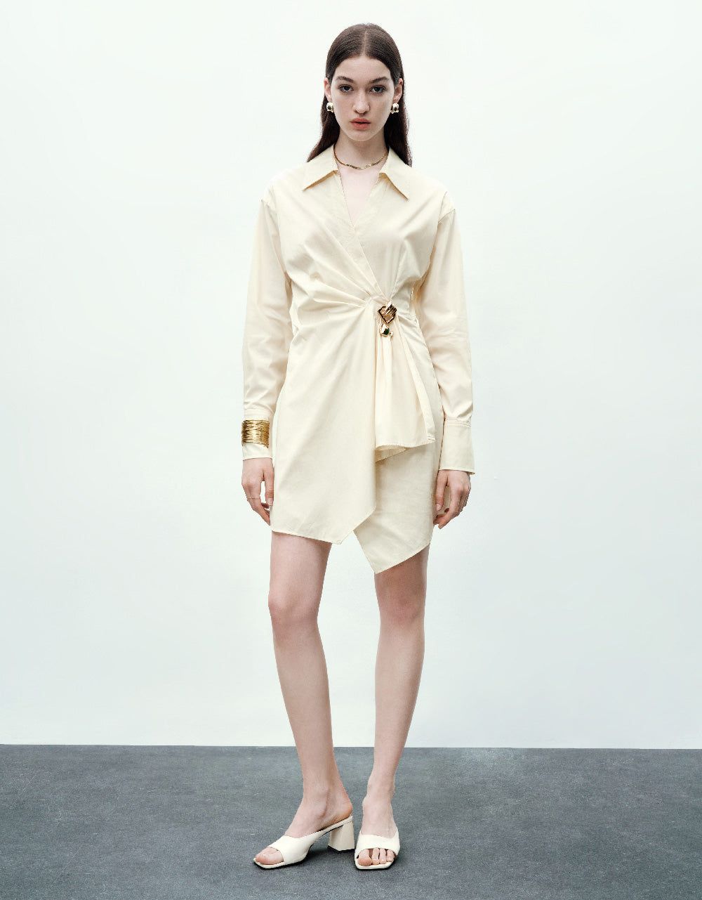 Wrapped Skater Shirt Dress sold by Urban Revivo