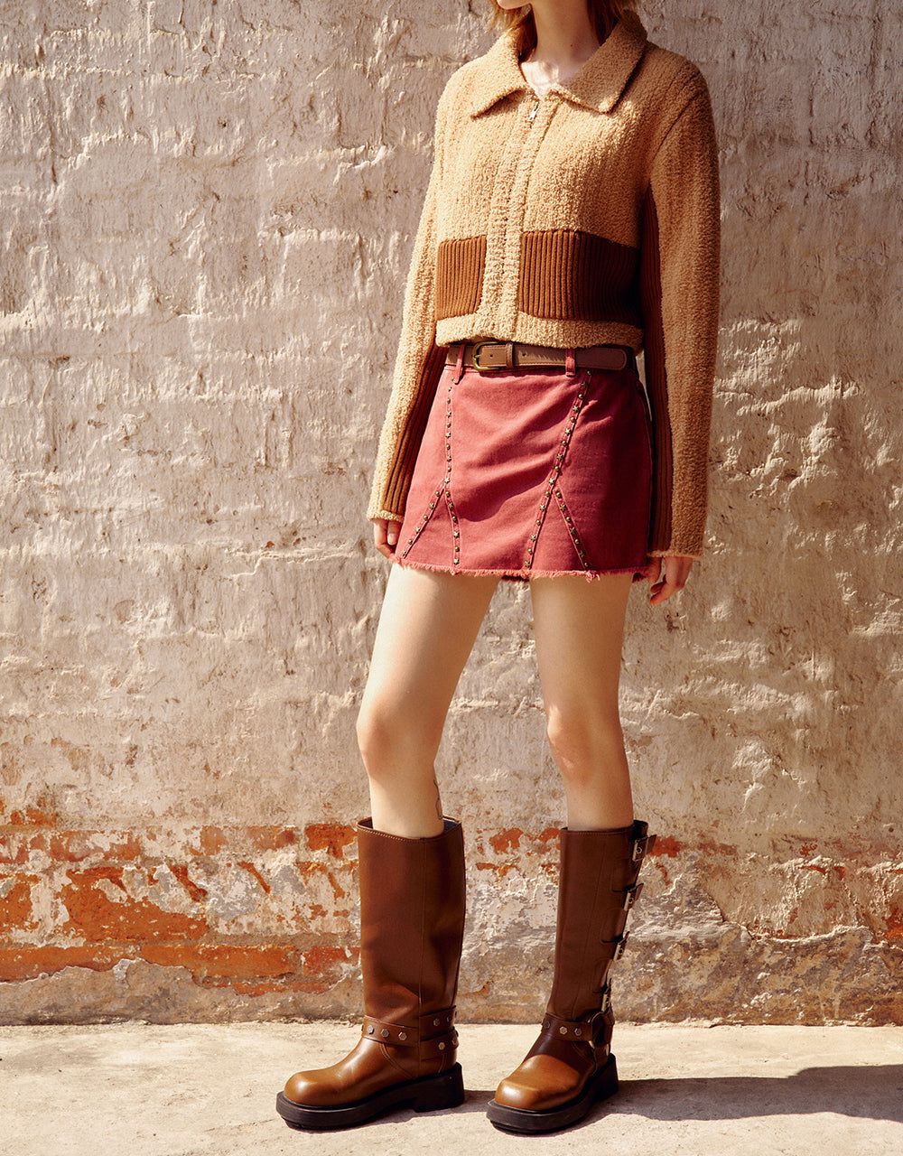 Mini Straight Denim Skirt With Belt sold by Urban Revivo product image thumbnail 4
