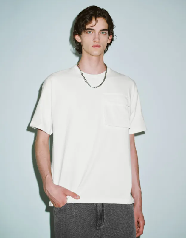 Crew Neck Loose T-Shirt sold by Urban Revivo
