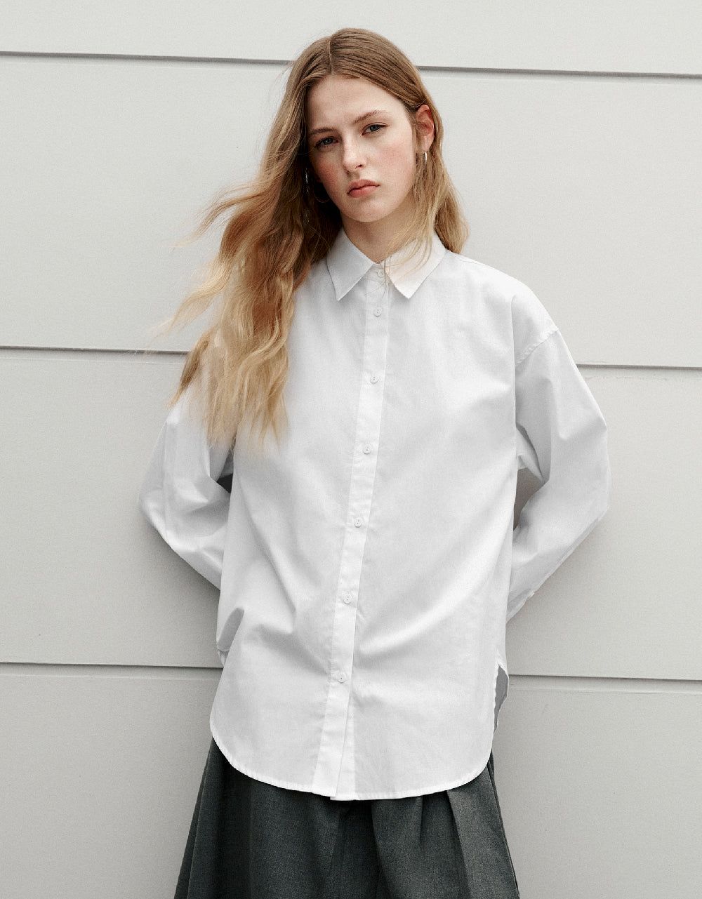 Button Up Straight Shirt sold by Urban Revivo